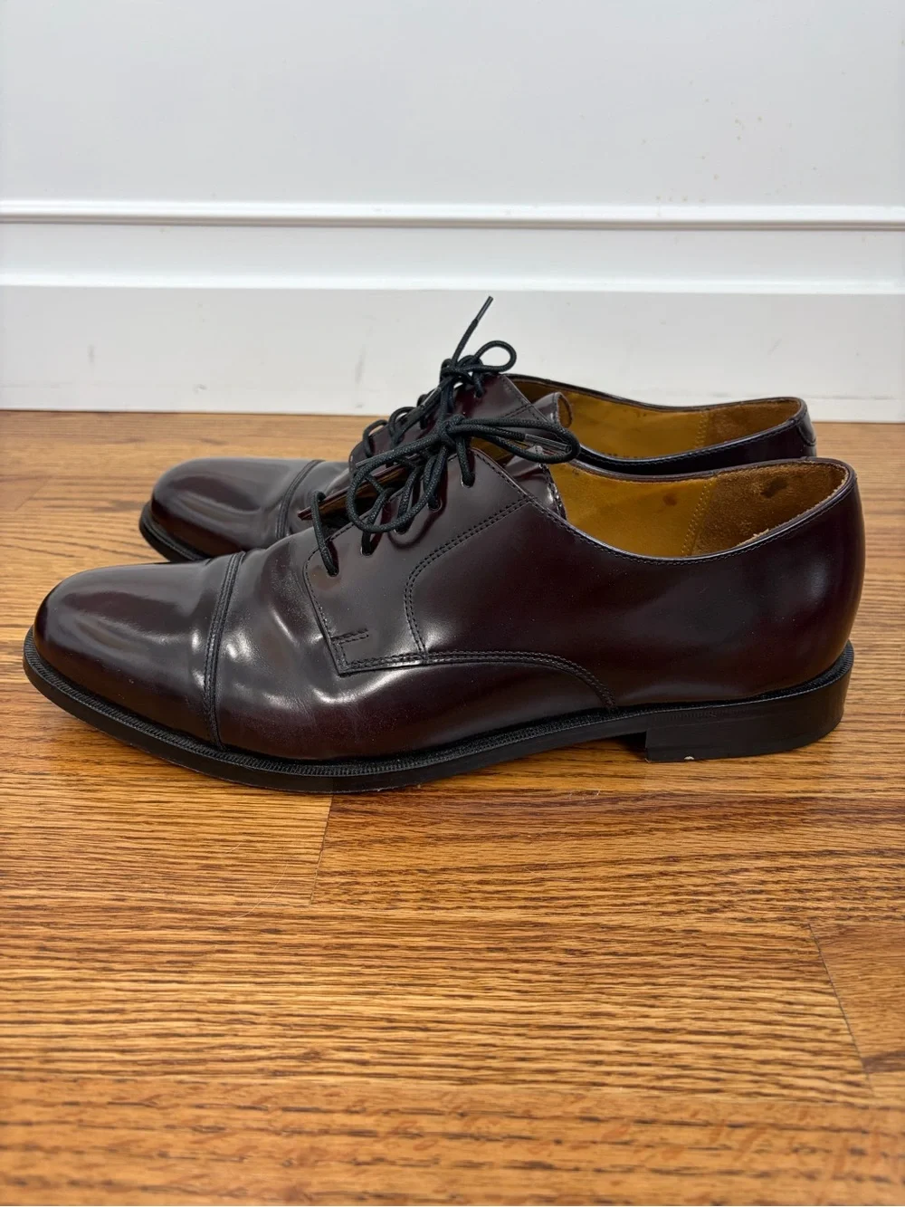 Cole Haan Caldwell Cap-Toe Oxford Derby Shoes in Dark Burgundy (12D)